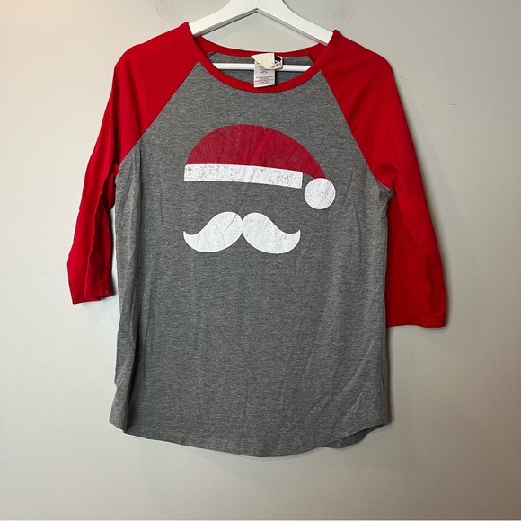 Modern Lux Minimal Baseball Santa Face Tee XL - Picture 1 of 7